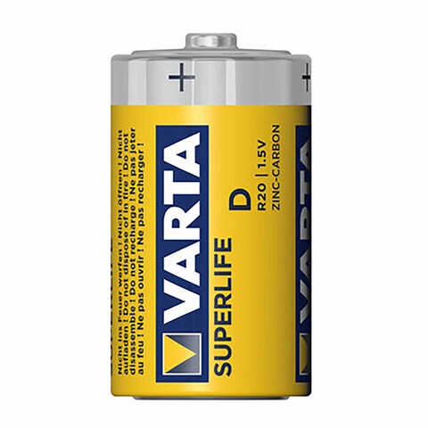 Varta Super Life D Zinc Carbon Batteries - 4 Pieces